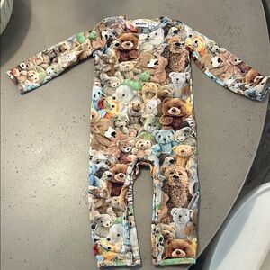 Molo Teddy Bear Print Kids One Piece